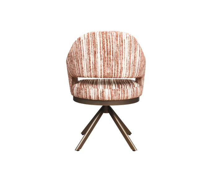 Eetkamerstoel Firenze poot Venus 360 anodic brown - be stylish mocca mousse 234