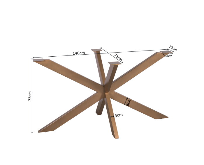 Matrixpoot Brons Ovaal/Rechthoek 140 cm Koker 4x8 cm