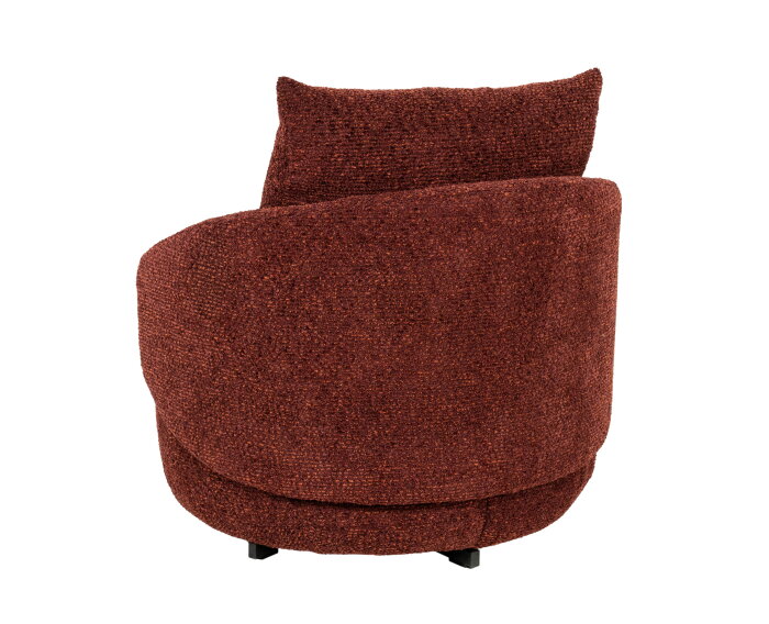 SEVN Lieke fauteuil draaibaar - Rond en compact - Rhapsody 10 Burnt Brick - 93x90x79 cm
