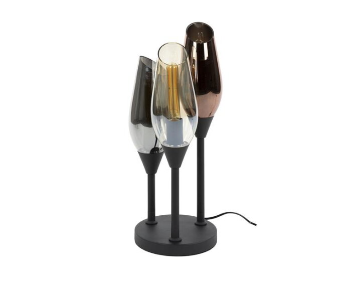 Tafellamp 3L Cocoon mix glass - Zwart