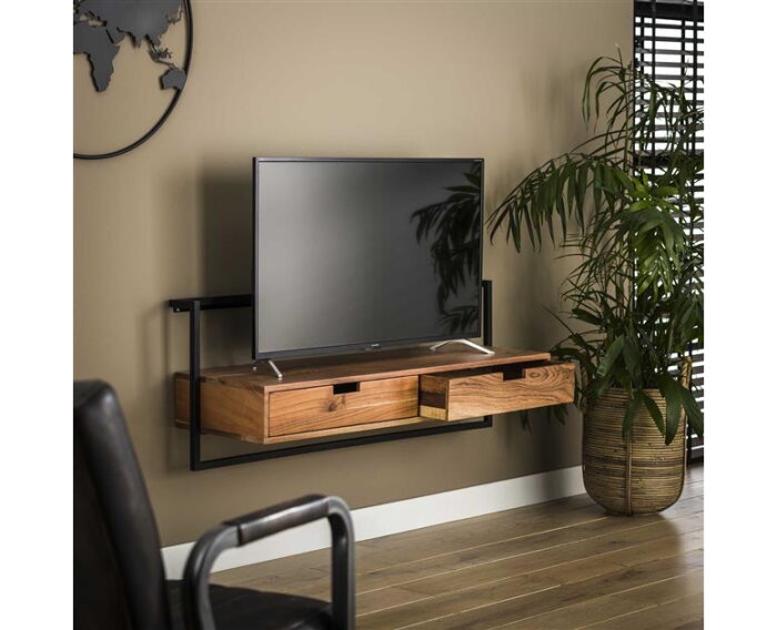 TV-meubel air solid - Massief acacia naturel