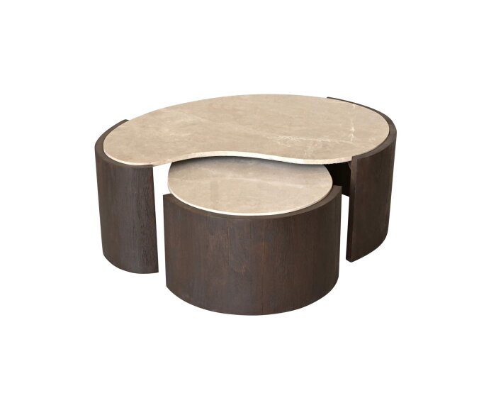 Bijzettafel Lume marmer 71 cm