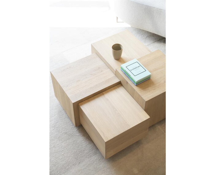 Salontafel Quinten vierkant 80x80cm - naturel | Eleonora