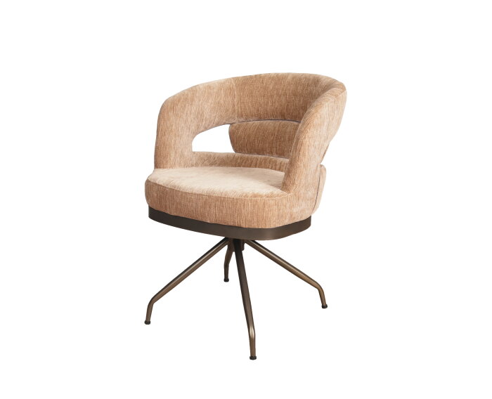 Eetkamerstoel Kyoto poot Atlas 360 anodic brown - be straight beige 170