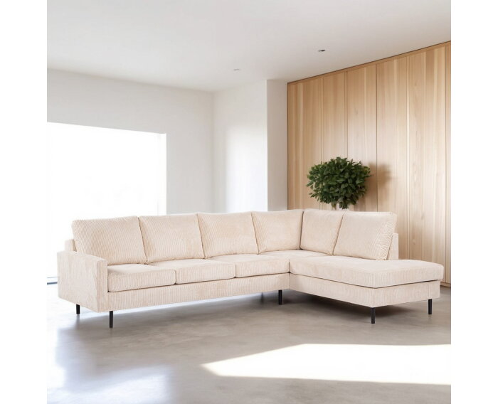 3 seater corner right, fabric Lincoln 03, M311 beige