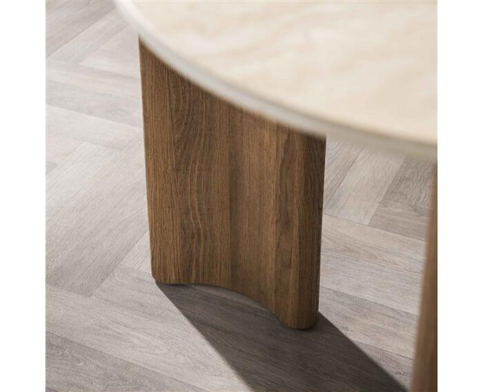 Eettafel 180 curvo Romano - Ceramic Travertine