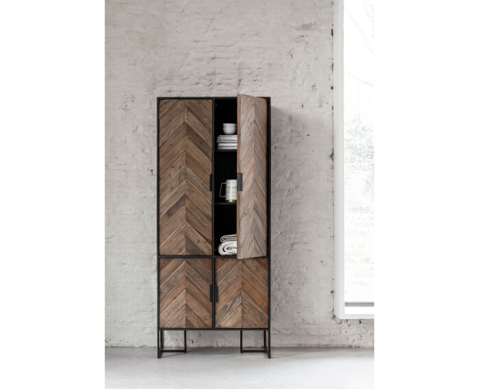 Cupboard Criss Cross, 4 doors,185x80x40 cm, mixed wood