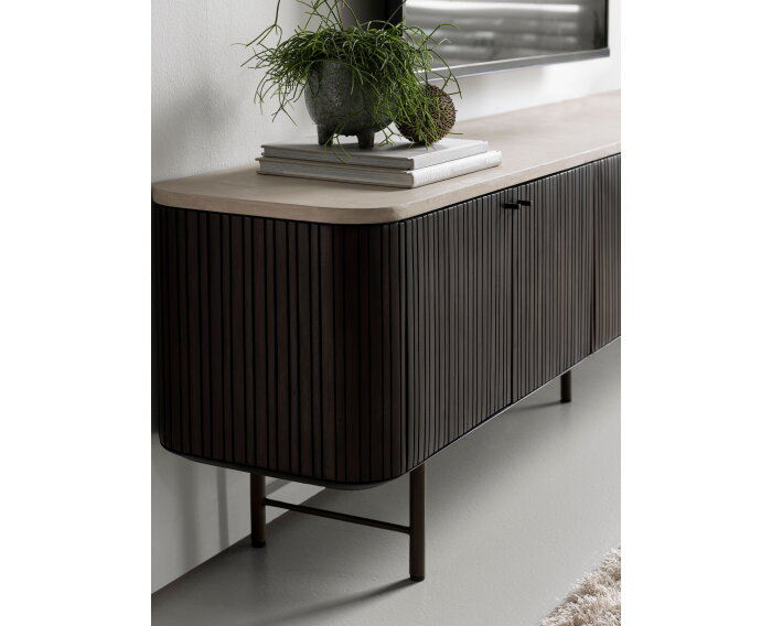 DTP home TV meubel Maroon large 6 deurs 55x220x35 cm - Mahonie & Mortex