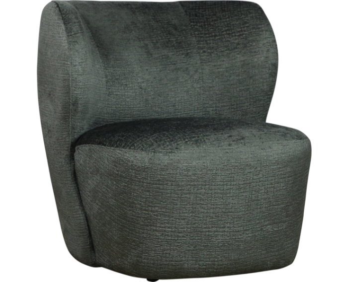 Fauteuil Riley - Antraciet - Japandi - 75x82x80 cm