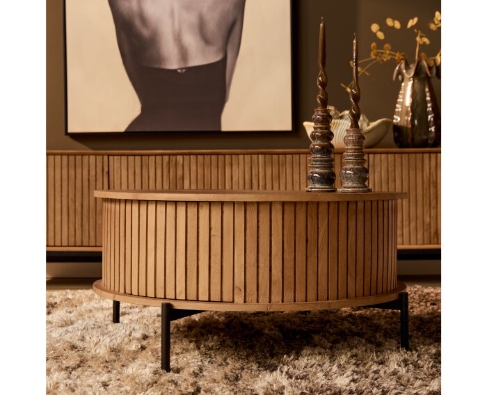 Salontafel Madison Natural | 80 cm | Rond