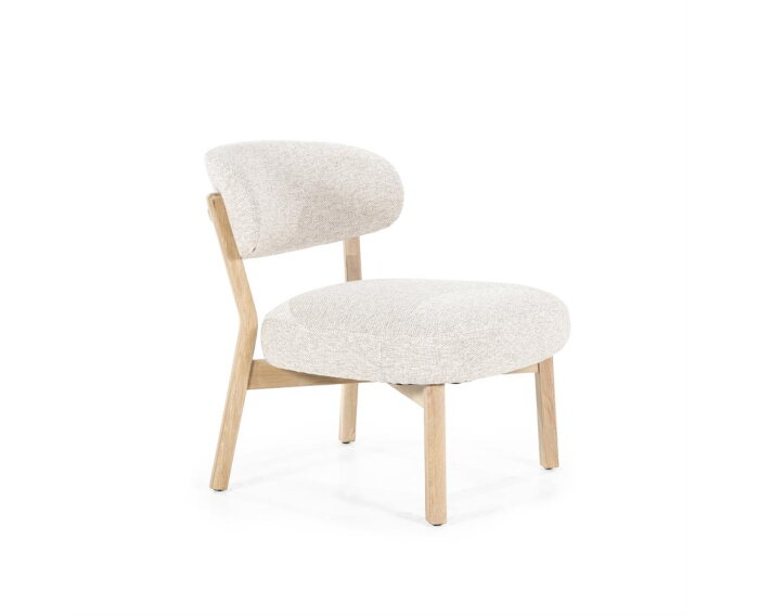Fauteuil Mikky naturel - taupe | Eleonora