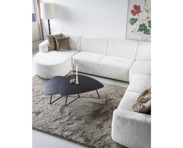SEVN Ovie modulaire hoekbank - Pande Deluxe Ivoor - 410x328 cm - zelf samen te stellen