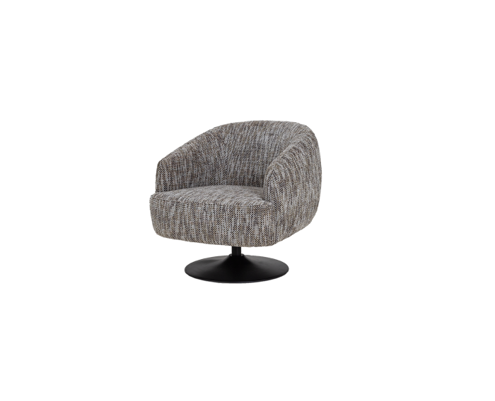Barga Fauteuil - fabric TED 8 white-grey (draaibaar)