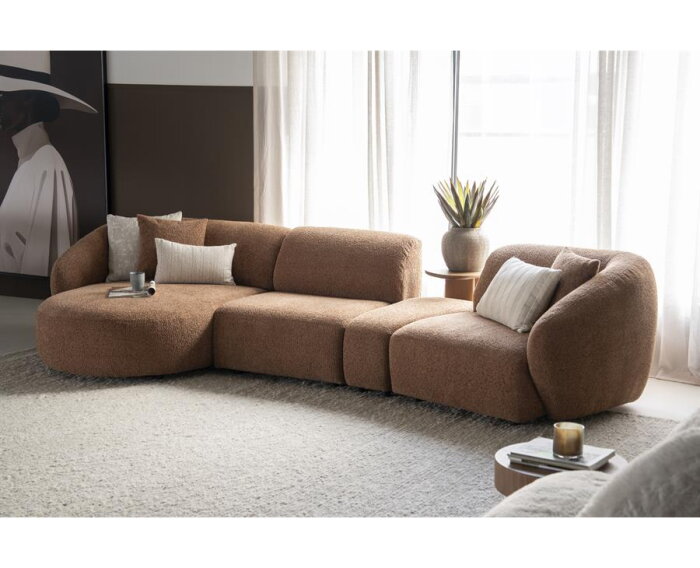 SEVN Marit modulaire hoekbank Yarra Nougat - 411x130 cm - Zelf samen te stellen