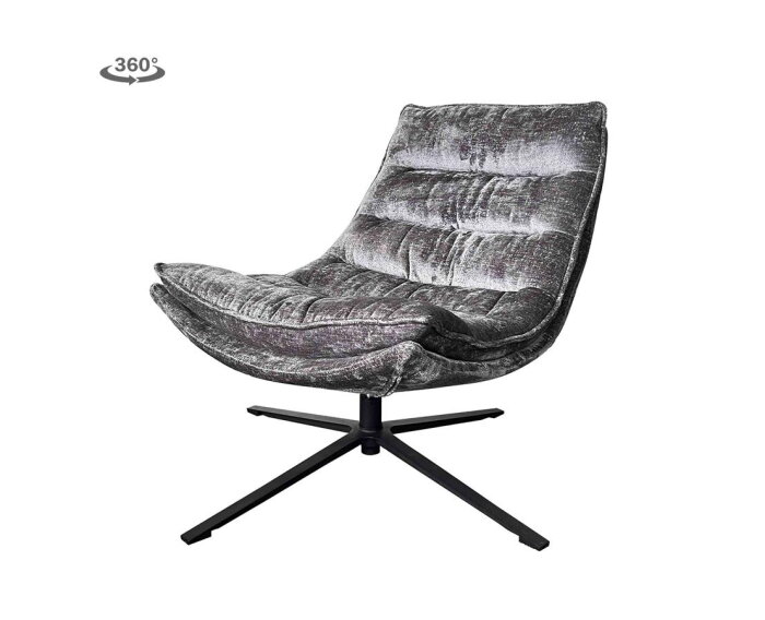 Venice Fauteuil - fabric BMG803 dark grey (draaibaar)