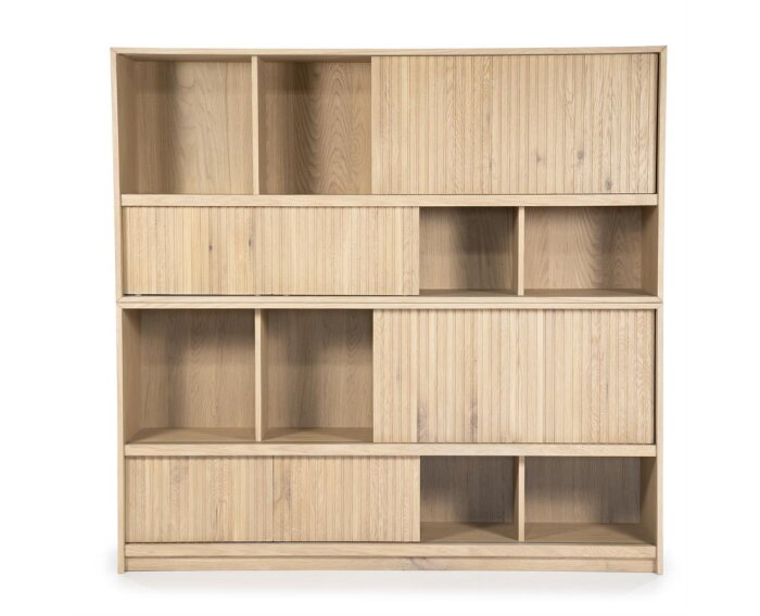 Boekenkast Milo 180x42cm - naturel | Eleonora