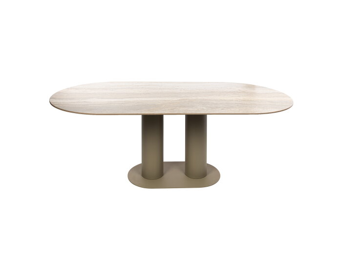 Eettafel Selvo 215 - 3D travertin zand