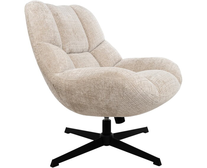 draaifauteuil Chuck 360 + rock system - stof cremona natural - Unique Collection