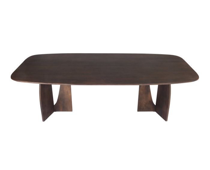 Eettafel Nina Deens ovaal mangohout 220x110 cm - walnoot - Japandi stijl