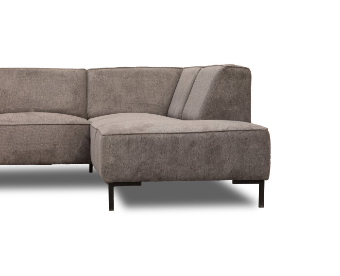Hoekbank Riva Taupe - Glow 6 &ndash; Ottomane Rechts &ndash; 262x195 cm