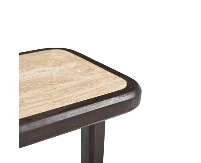 Bijzettafel Arvid Bruin Travertin 58 cm