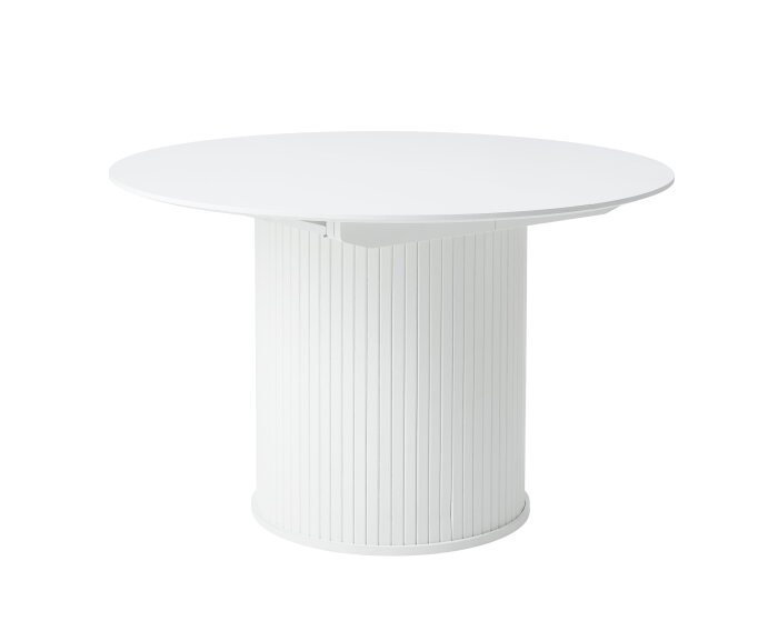 Eettafel Nola rond uitschuifbaar &Oslash;120-167 cm eiken - wit