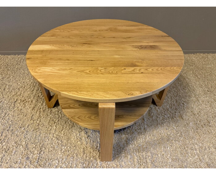 Salontafel Torez rond eiken 80 cm - Naturel