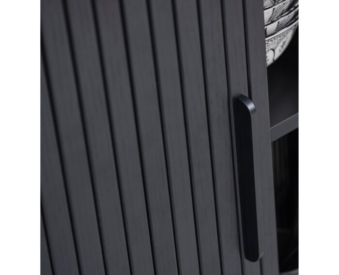 TV meubel Nola eikenhout 180 cm - Zwart