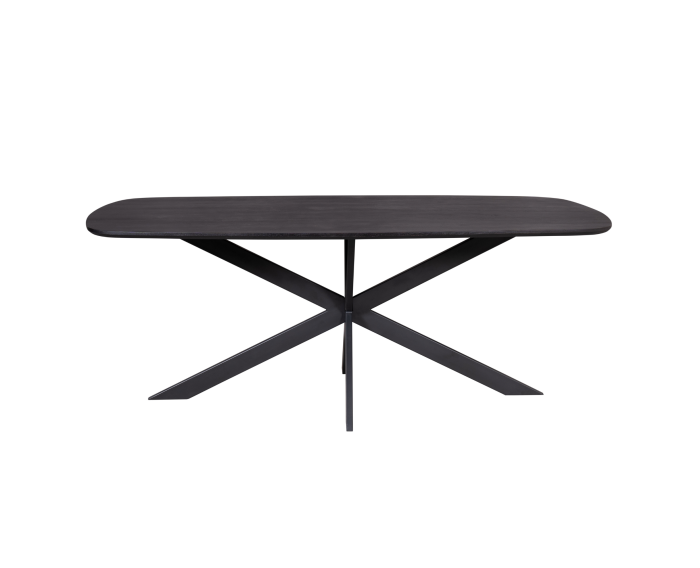 Eettafel Elegance Deens ovaal zwart | 240×110 cm