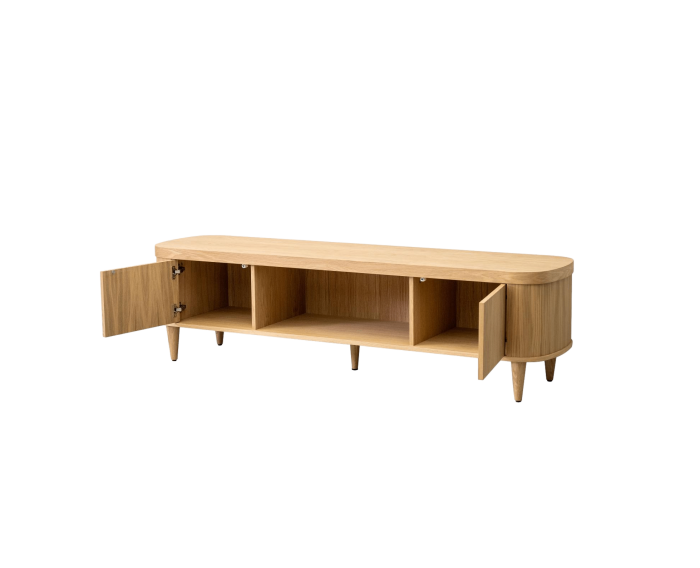 HSM Collection-Tv Meubel Dune 2 Deur-200x50x55-Naturel-Eiken