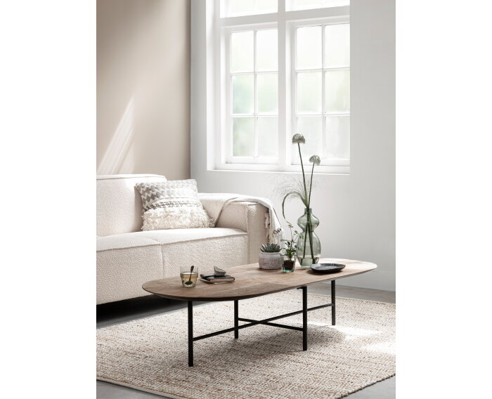 DTP Home Soho salontafel teakhout ovaal - 35x150x60 cm - Naturel