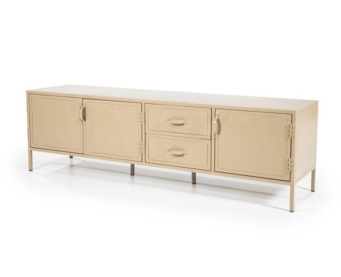 TV meubel Industrieel  3drsladen 185x47cm - zand | Eleonora
