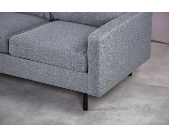 3 seater corner left, fabric Malmo 90, M311 grey