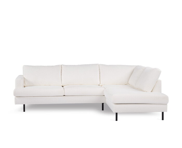 3 seater corner right, fabric Abriamo 4, A920 natural