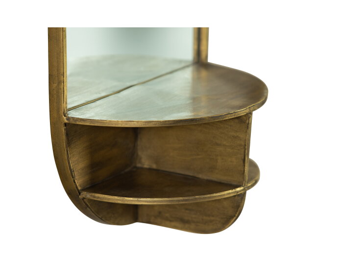 Look A Like Spiegel Met Planchet Antique Brass - BePureHome