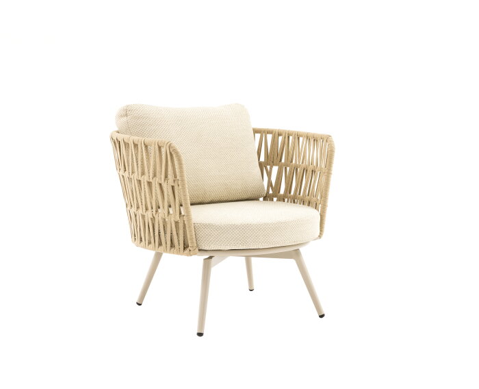 Loungestoel Sophia draaibaar 360&deg; tuin - Beige