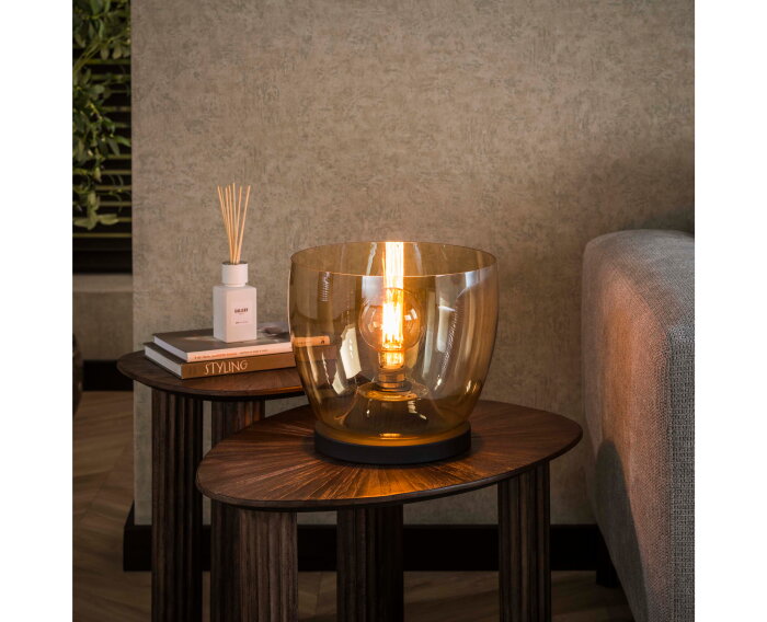 Vloerlamp UP L - Amber color glas