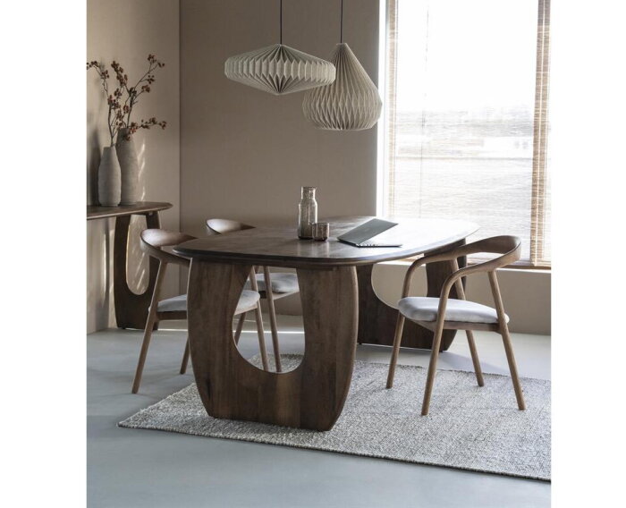 Eettafel Phoebe 170x110cm - bruin | Eleonora