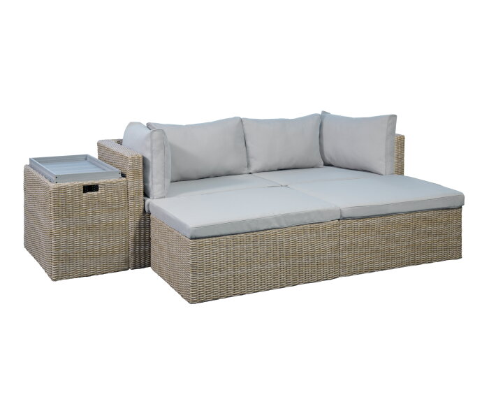 Loungeset Madeira modulair 6-delig - PE wicker - tuinset