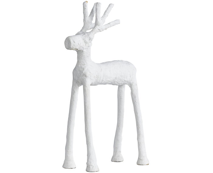 Moose Deco Papier Mache Wit - BePureHome