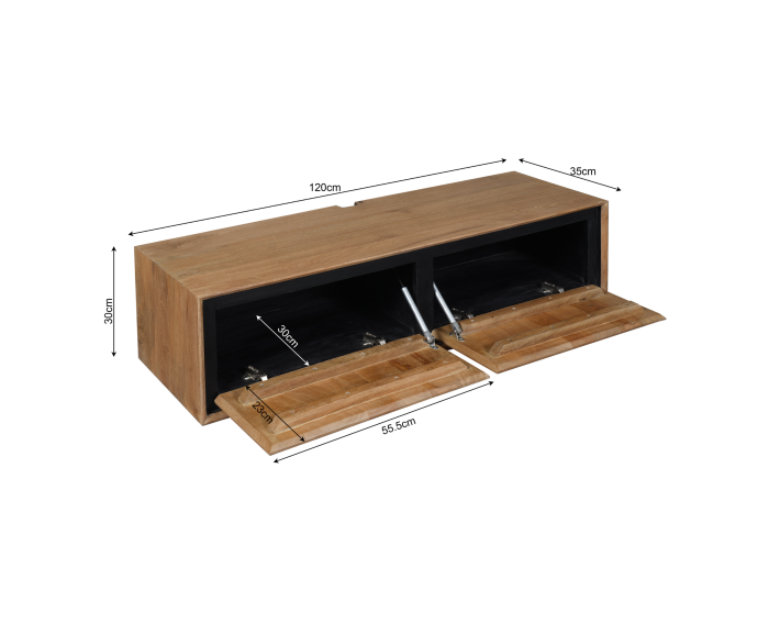 Zwevend tv meubel RichWood | 120 cm
