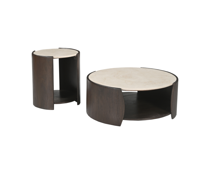 Salontafel Rune Botticino marmer 80 cm
