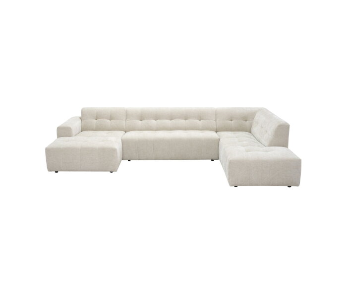 MySofa Ruby U-bank Beige Lounge L + 2,5 + Ottomane R