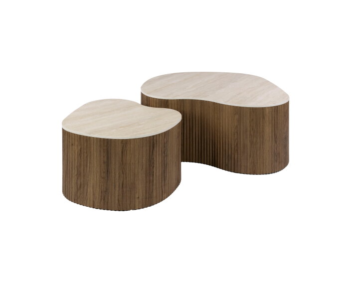 Salontafel Ceramo medio set/2 - 3D keramiek travertin