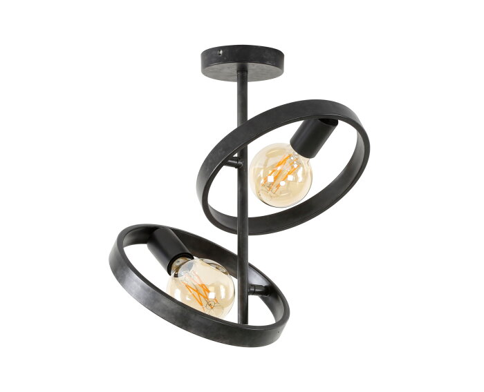 Plafondlamp Hover 2 lampen - Charcoal
