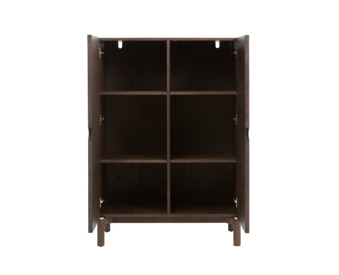 Opbergkast Arun eiken 90x46x130 cm - Espresso bruin