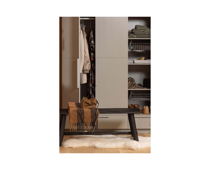 Pure - 3 Drs Hang/legkast - Splitdeur Grenen Betongrijs[fsc] - WOOOD