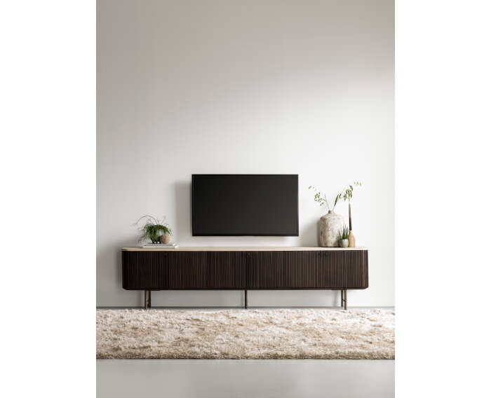 DTP home TV meubel Maroon large 6 deurs 55x220x35 cm - Mahonie & Mortex