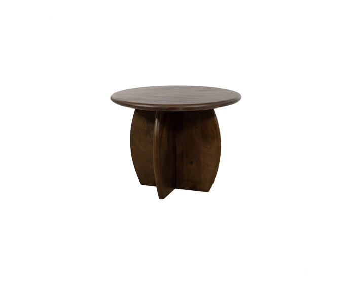 Salontafel Belly rond Ø60 cm mangohout - walnoot