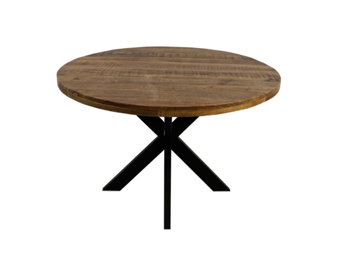 Ronde eettafel Melbourne - ø120 cm - mangohout/ijzer